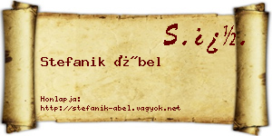 Stefanik Ábel névjegykártya